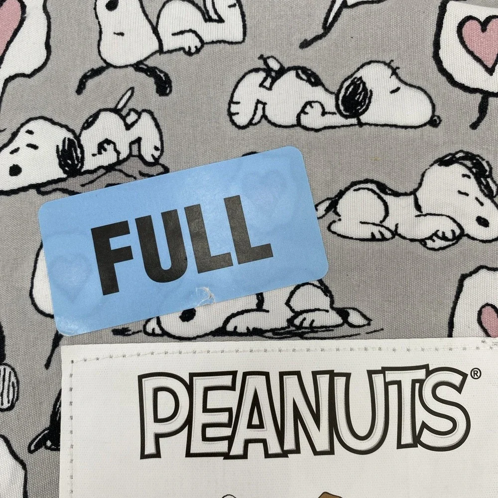 Peanuts Snoopy Sheet Set FULL Gray Sleeping Hearts Love Valentines Berkshire